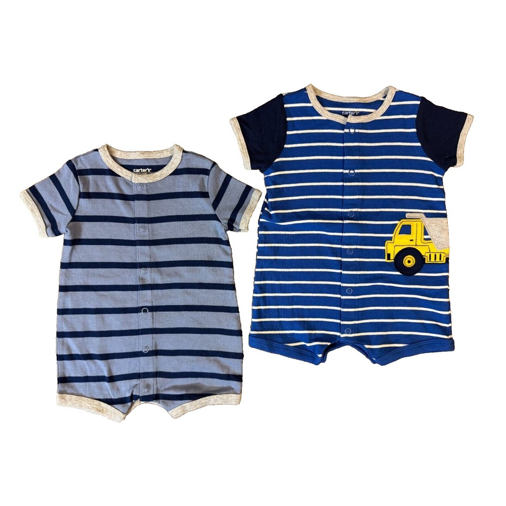 Carters Baby Boy Rompers 3 Months Summer Clothes Lot Outfits Shorts Dump Truck